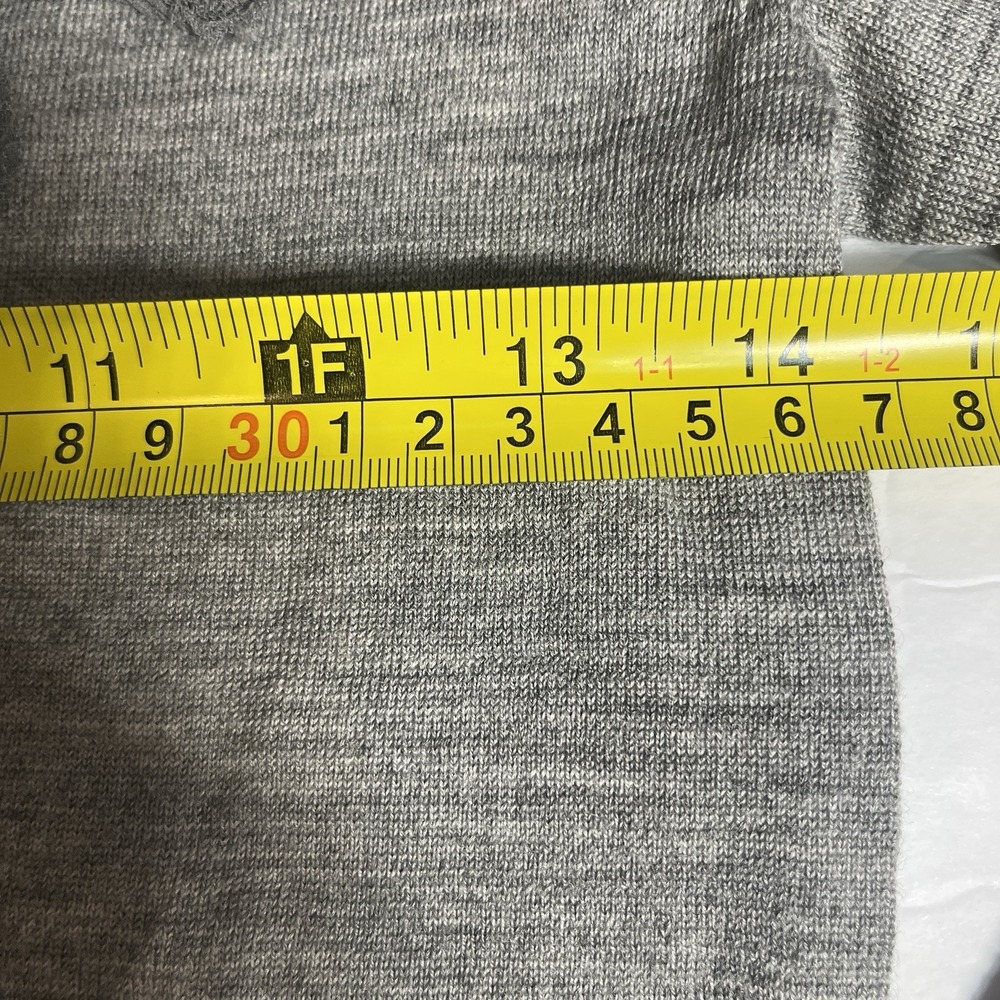 Banana Republic Extra Fine Merino Wool Exclusive Decoration Gray Cardigan Size S - Picture 7 of 9